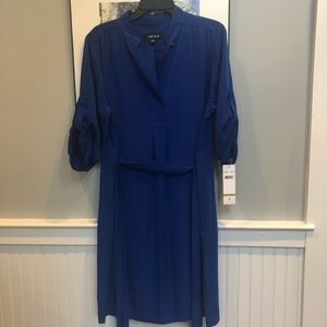 Chetta B cobalt blue shirt dress with belt